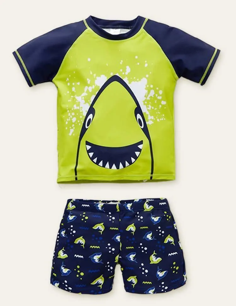 Shark Dinosaur Printed Swimsuit - Image 3