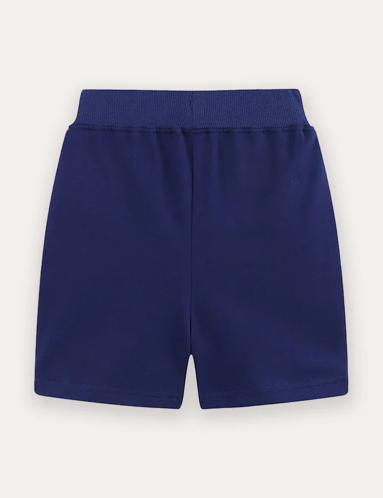 Shark Embroidered Cotton Shorts - Image 2