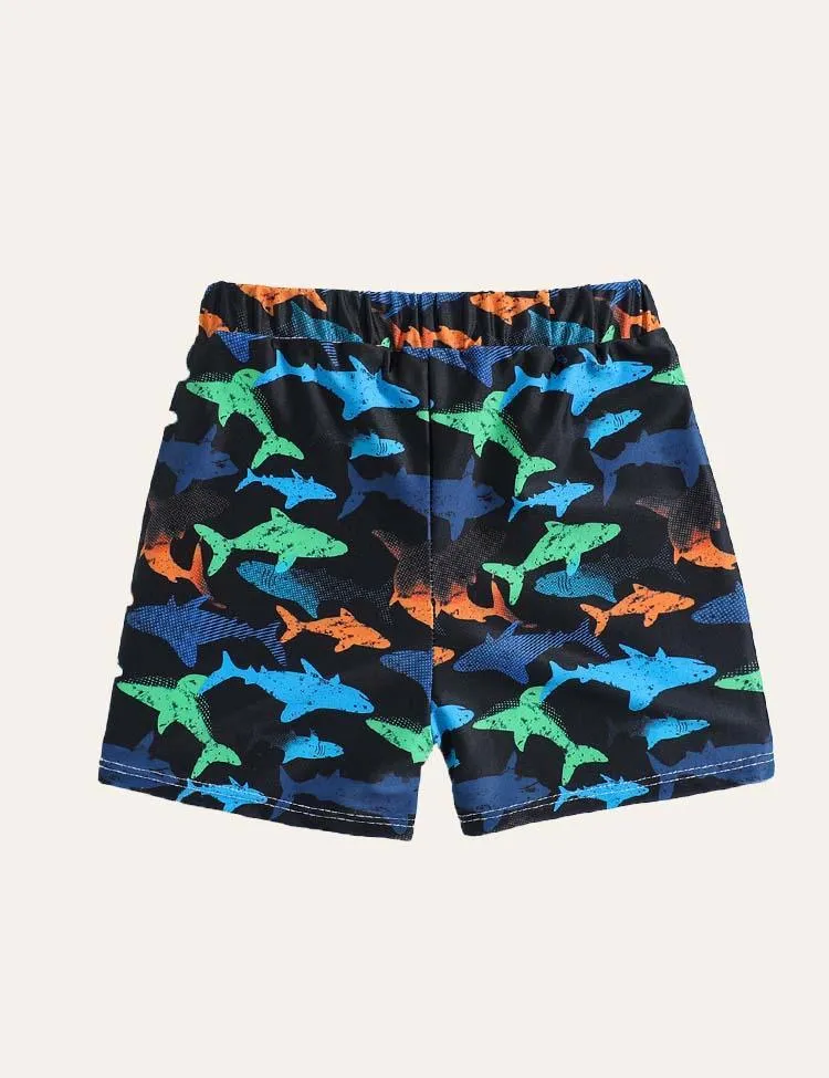 Shark Full Printed Swimming Shorts - Image 2