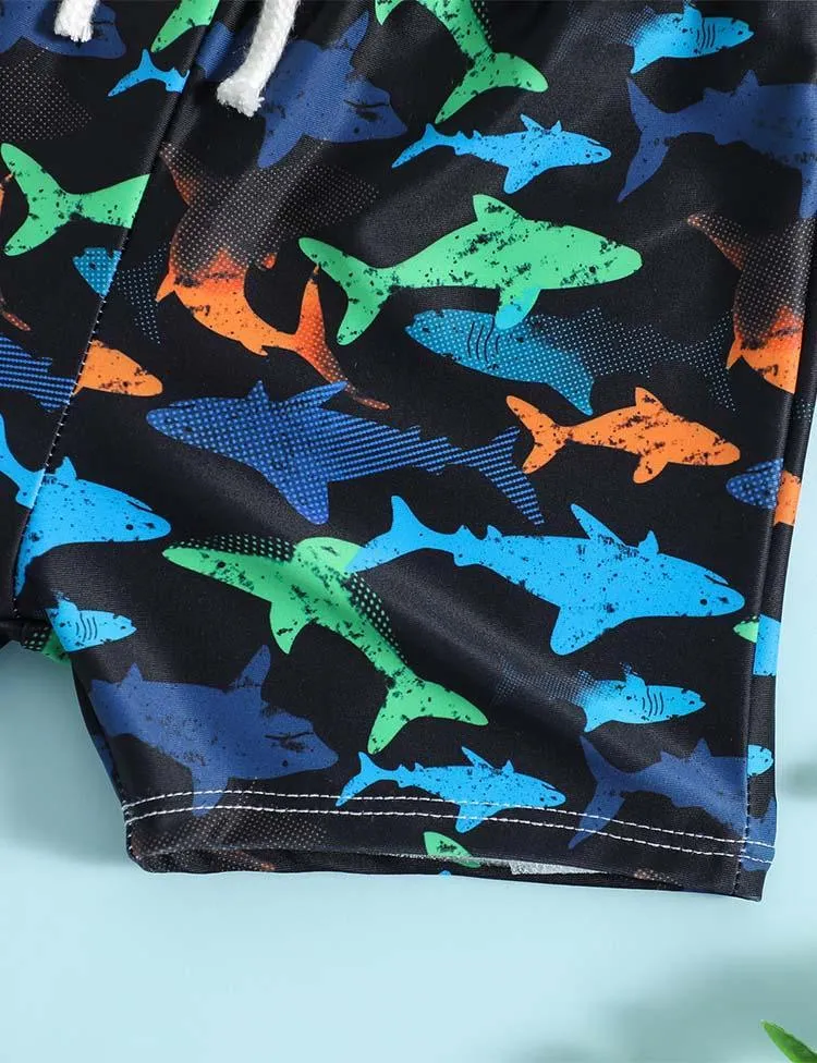 Shark Full Printed Swimming Shorts - Image 4