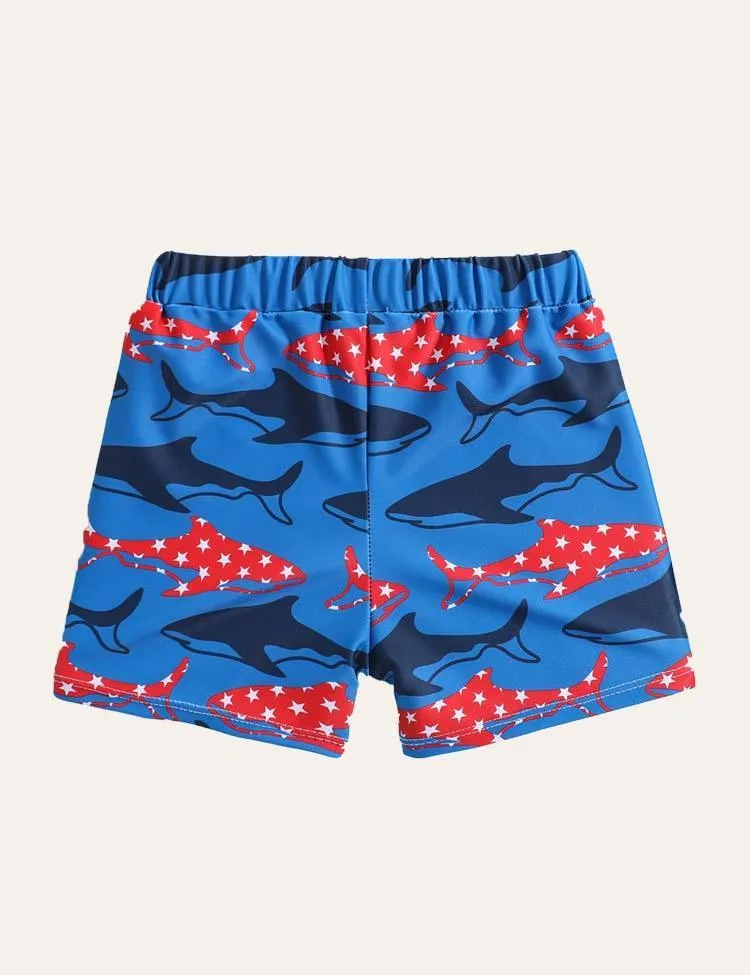 Shark Full Printed Swimming Shorts - Image 2