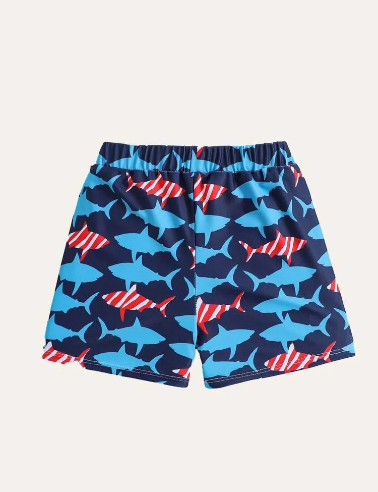 Shark Full Printed Swimming Shorts - Image 2