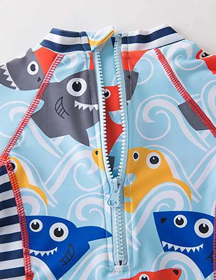 Shark One-Piece Swimsuit Set - Image 3