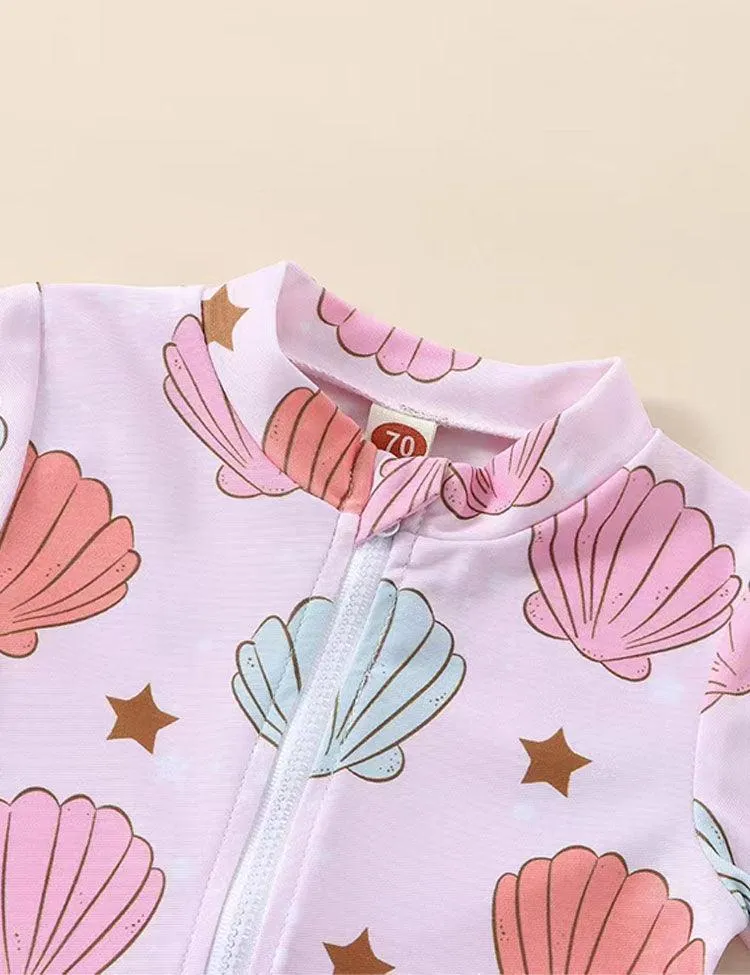 Shell Printed One Piece Swimsuit - Image 2