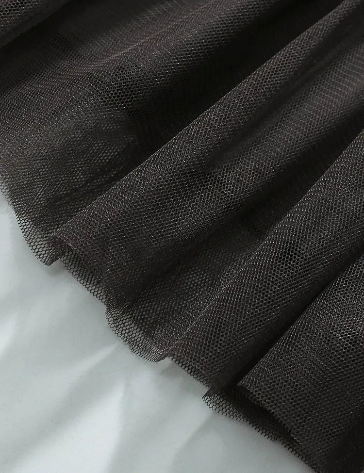 Shining Rainbow Long Sleeve Striped Tulle Dress - Image 3