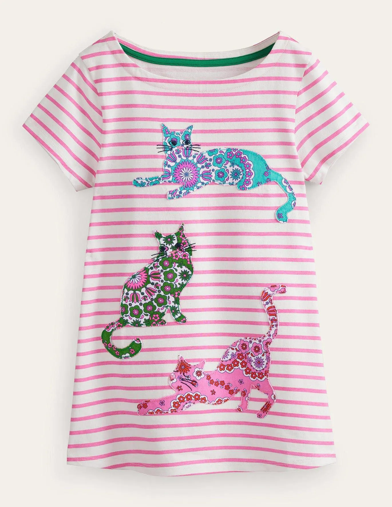 Short Sleeve Appliqué Tunic