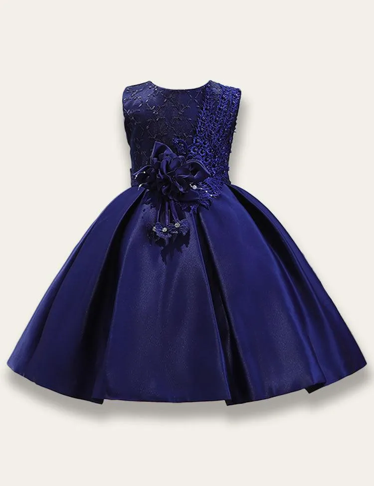 Solid Color Satin Princess Party Dress - Image 4