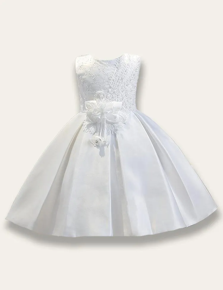 Solid Color Satin Princess Party Dress - Image 5