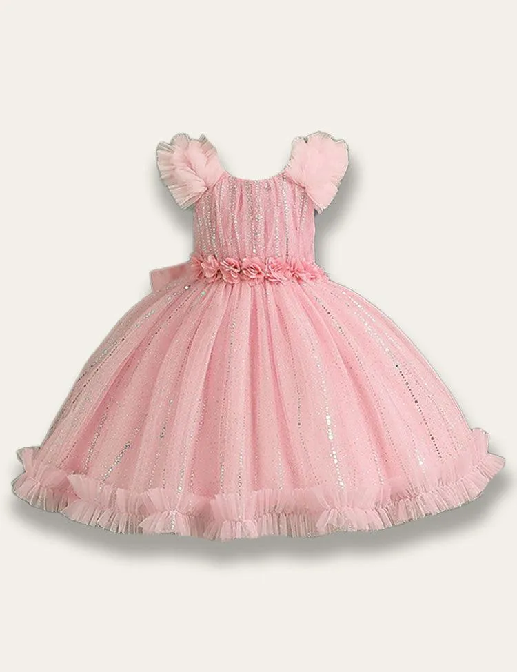 Sparkling Floral Princess Party Dress - Image 2