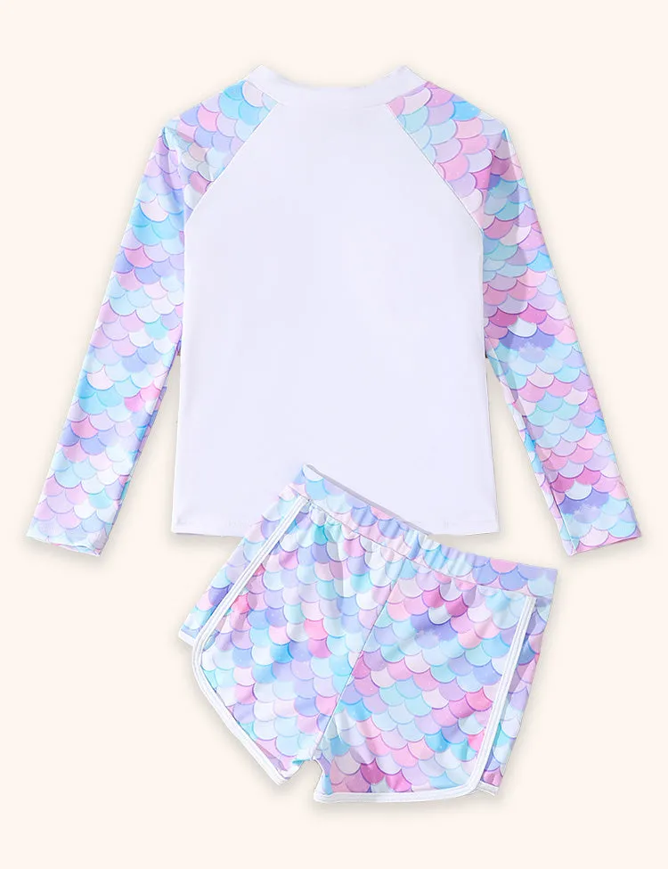 Split Long-sleeved Zip-up Swimsuit - Image 4