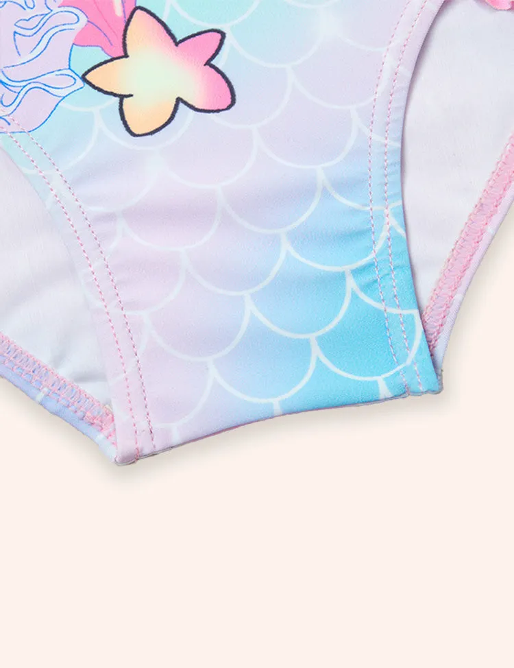 Mermaid Print Lace Swimsuit - Image 4