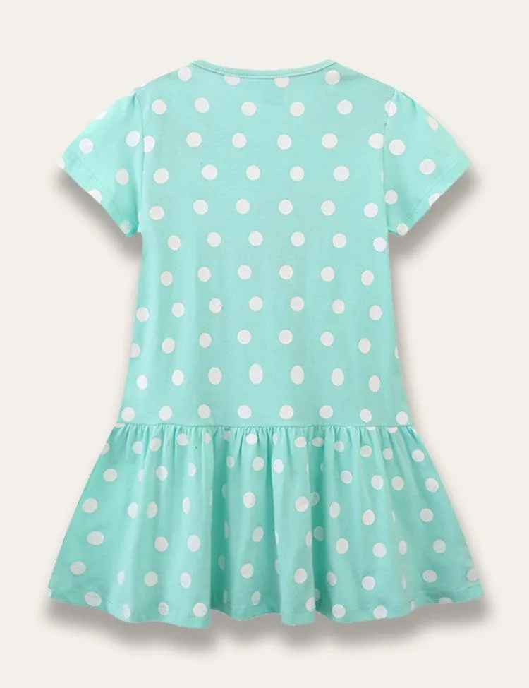 Spring Sika Deer Appliqué Dress - Image 3