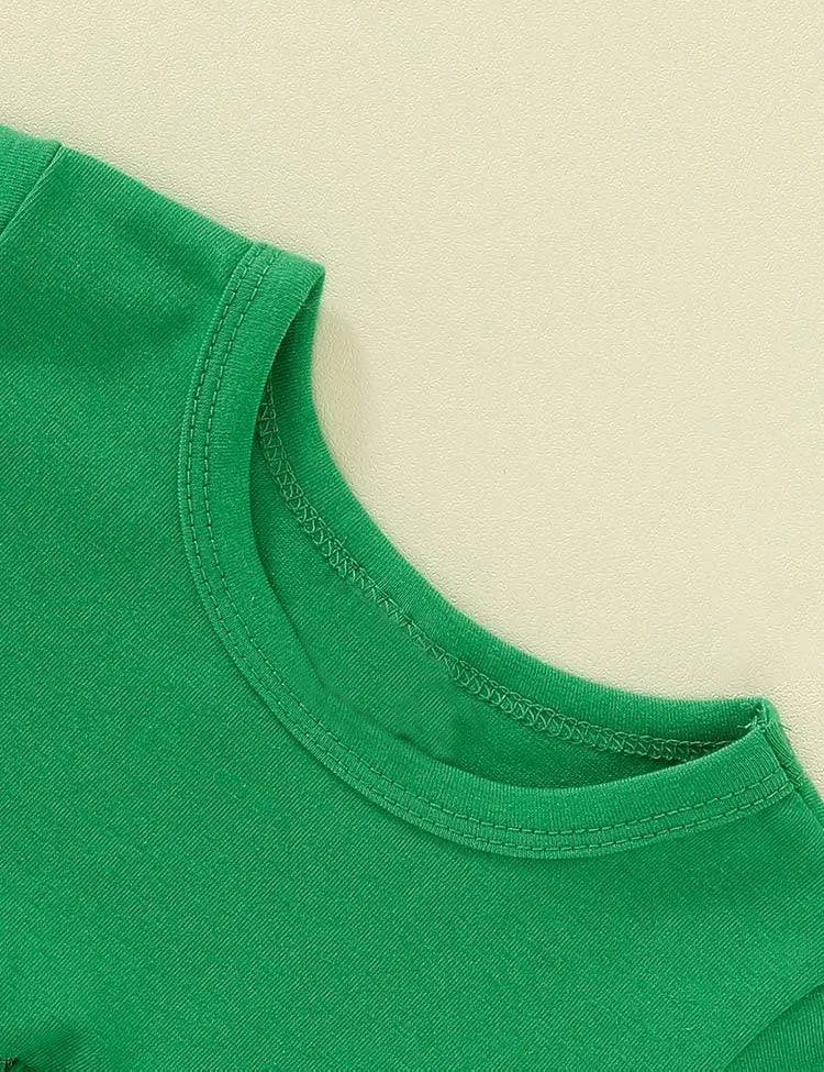 St.Patrick's Day Flared Long Sleeve Dress+Clover Pants - Image 4