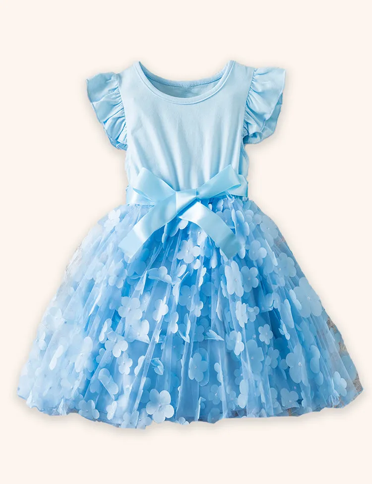 Flower Bow Tulle Dress - Image 2