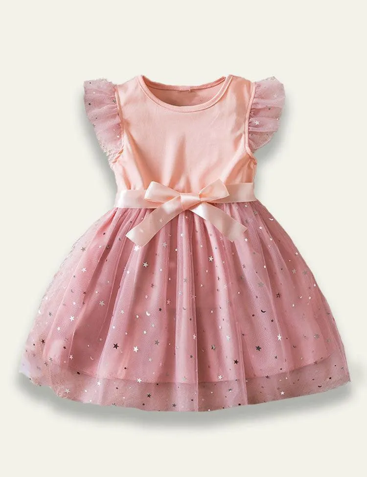 Starry Sky Gradient Mesh Dress
