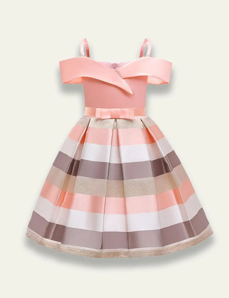Strapless Striped Party Dress - Image 4