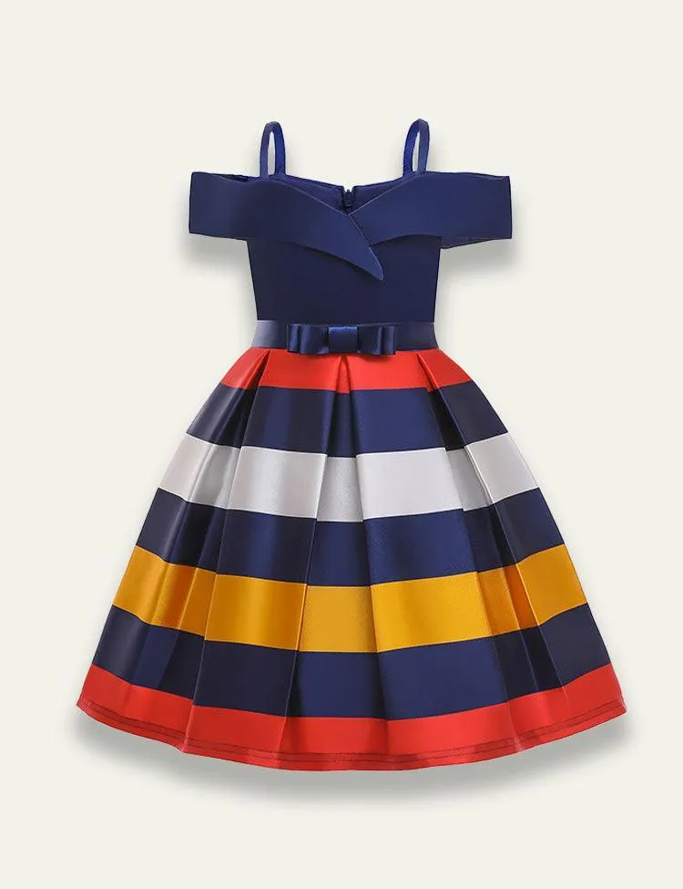 Strapless Striped Party Dress - Image 5