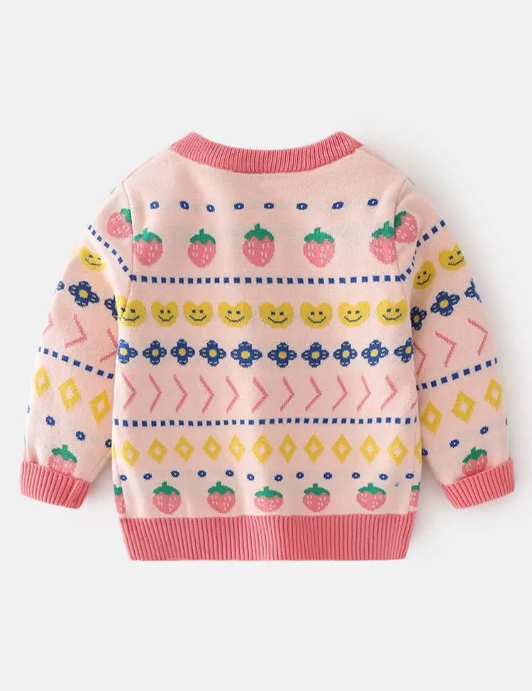 Strawberry Brocade Sweater - Image 2
