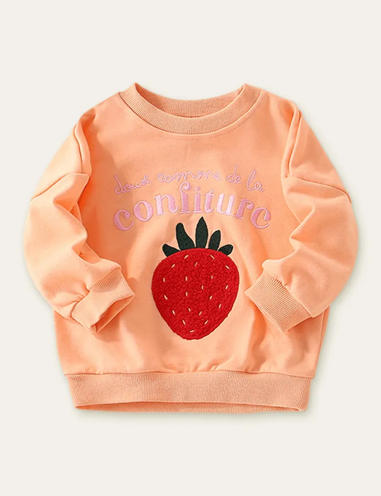 Strawberry Embroidered Sweatshirt - Image 2