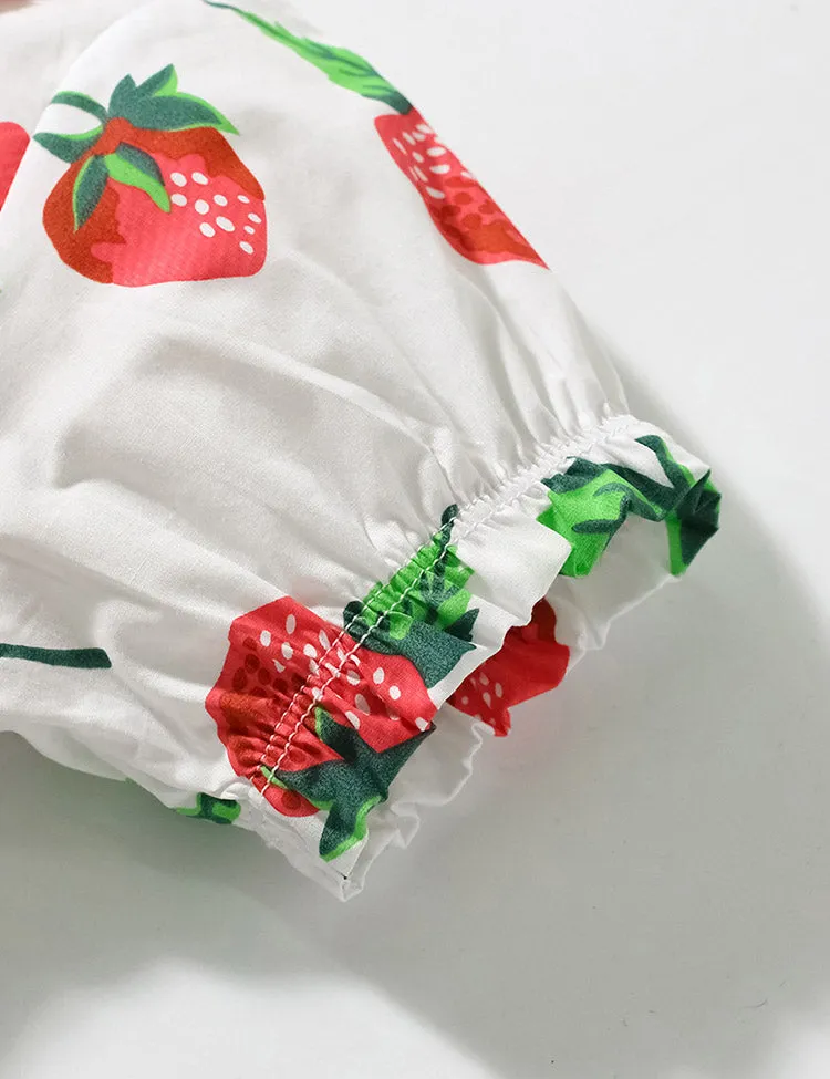 Strawberry Full Printed Cotton Dress - Image 4