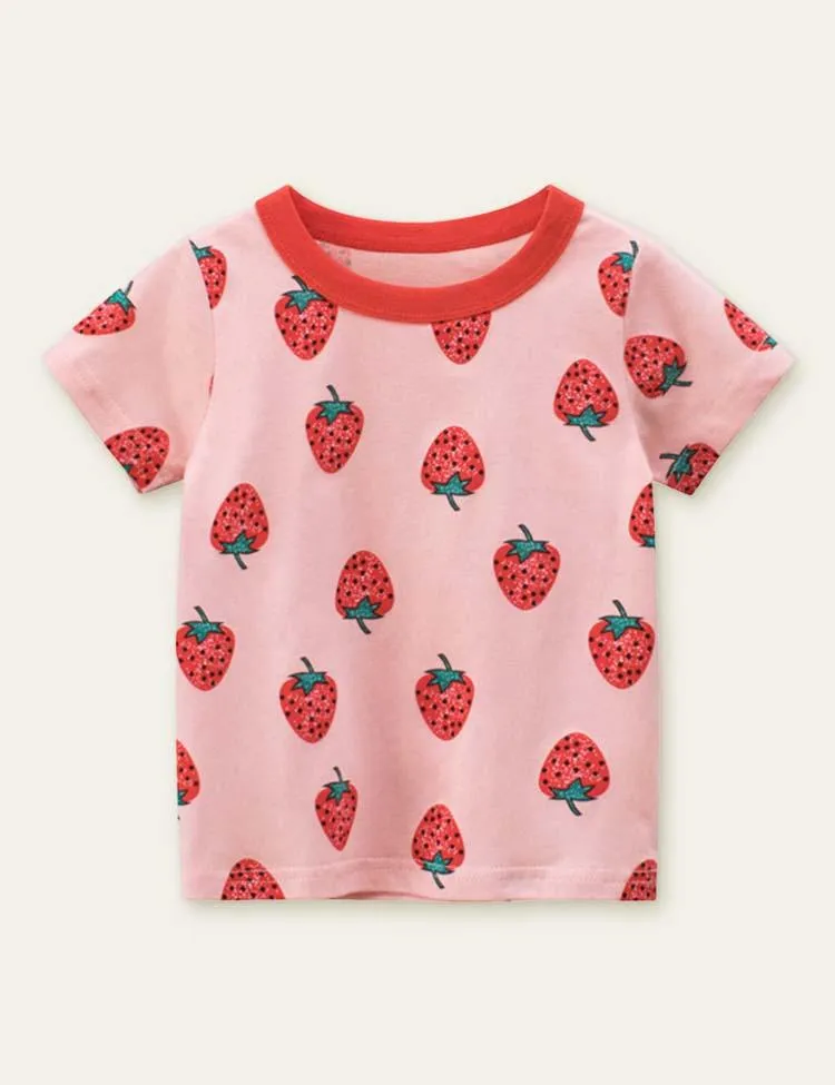 Strawberry Full Printed T-shirt