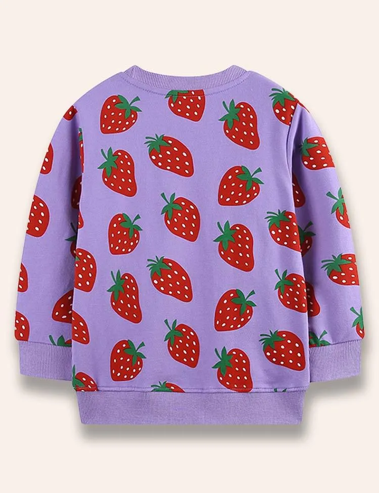 Strawberry Printed Sweatshirt - Image 2