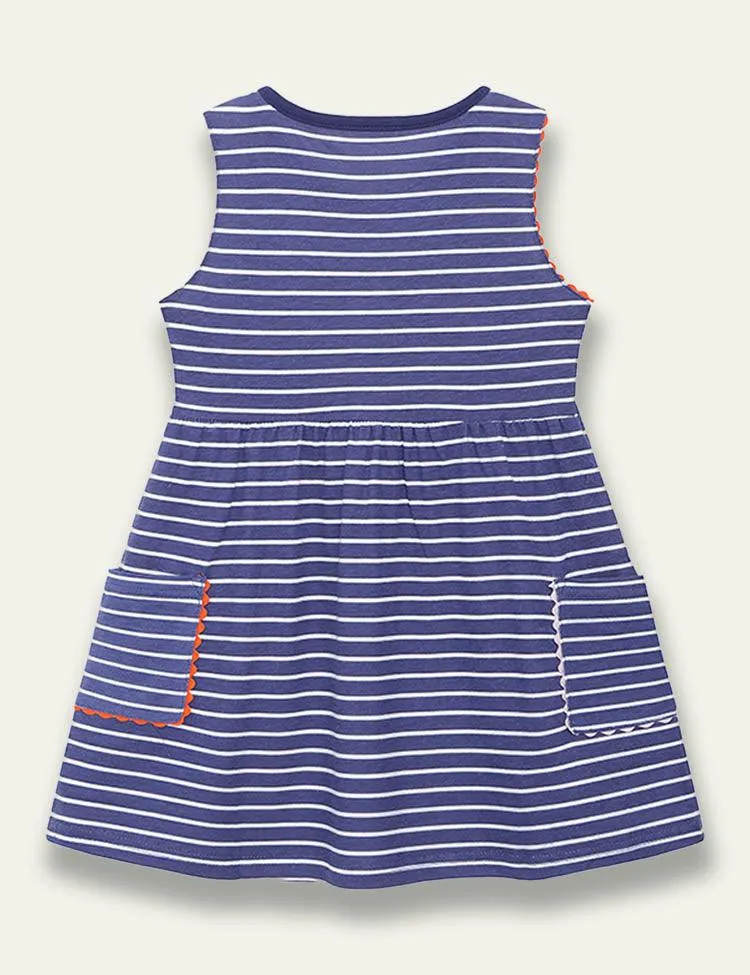 Stripe Sleeveless Pocket Dress - Image 2