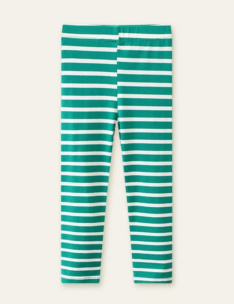 100%Cotton Striped Leggings - Image 3
