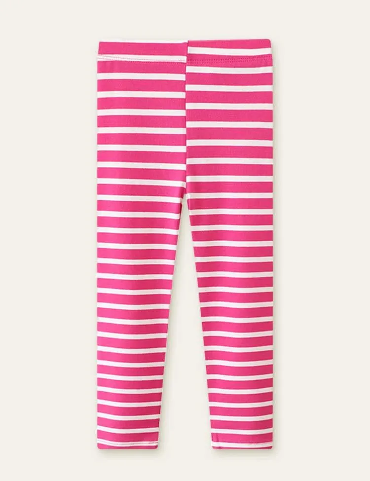 100%Cotton Striped Leggings - Image 4