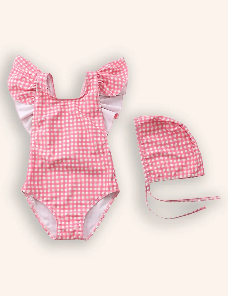 Striped One-piece Swimsuit Set - Image 9