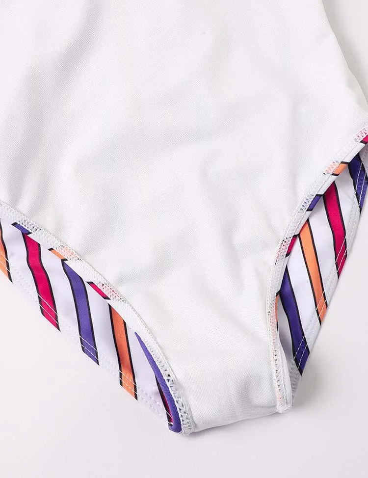 Striped Printed Family Matching Swimsuit - Image 4