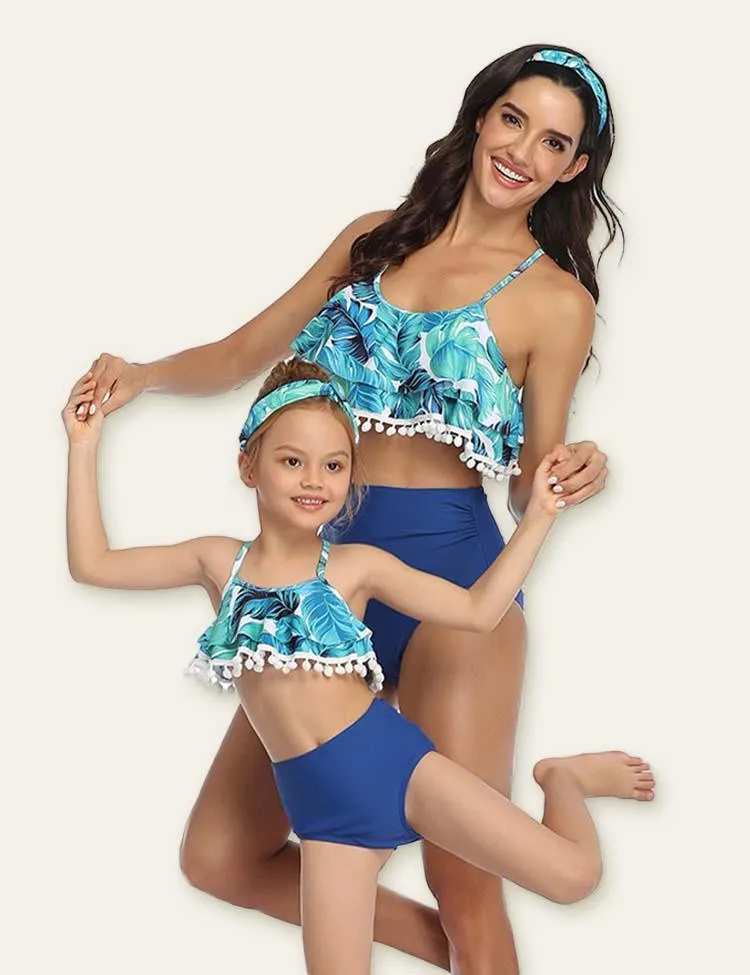 Striped Printed Family Matching Swimsuit - Image 2