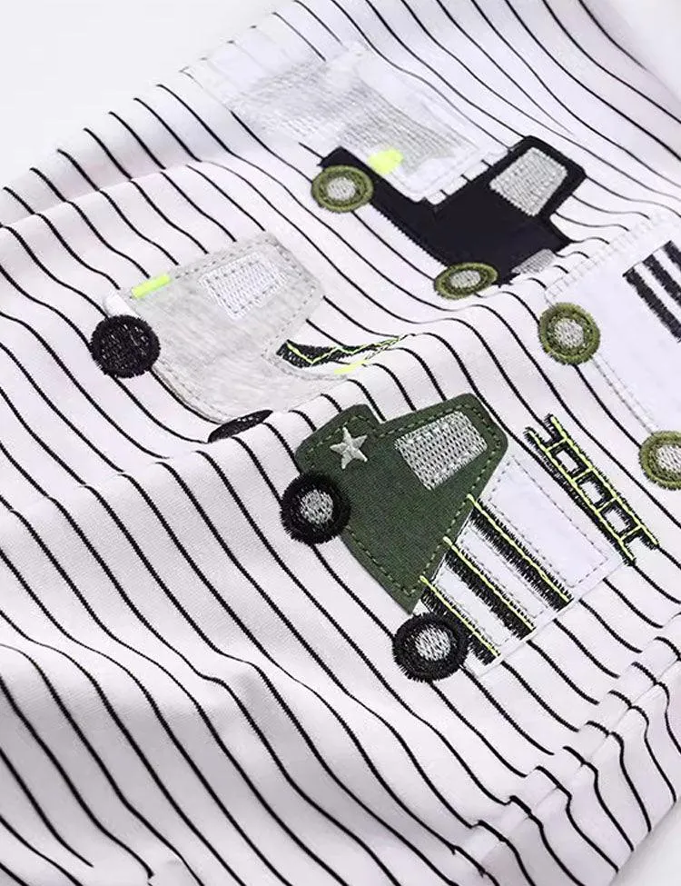 Striped Truck Appliqué T-shirt - Image 2
