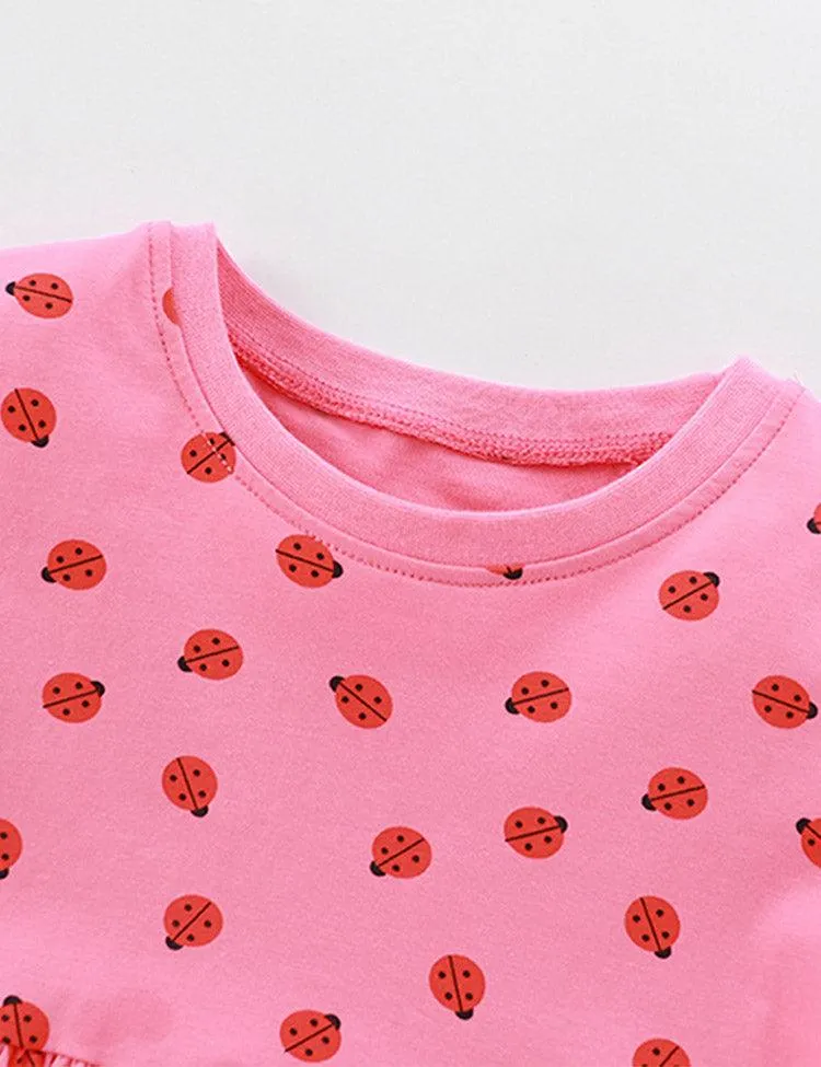 Summer Cute Ladybug Print Dress - Image 2
