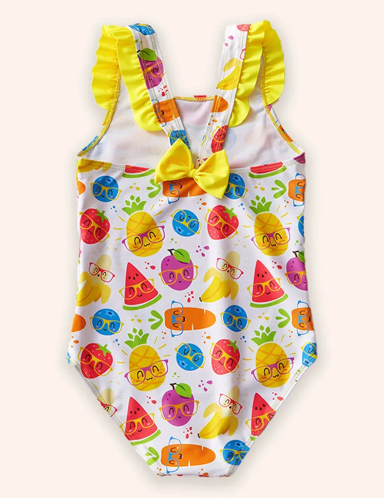 Summer Fruit Print Lace Swimsuit - Image 2