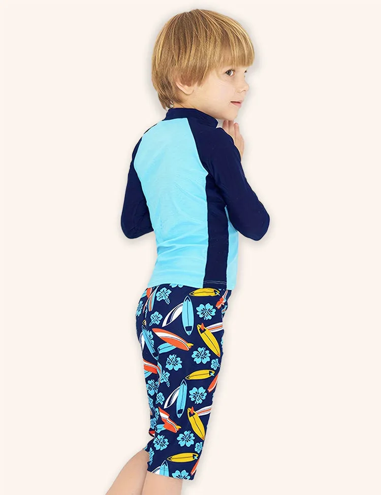 Surfboard Pattern Swimsuit Set - Image 2