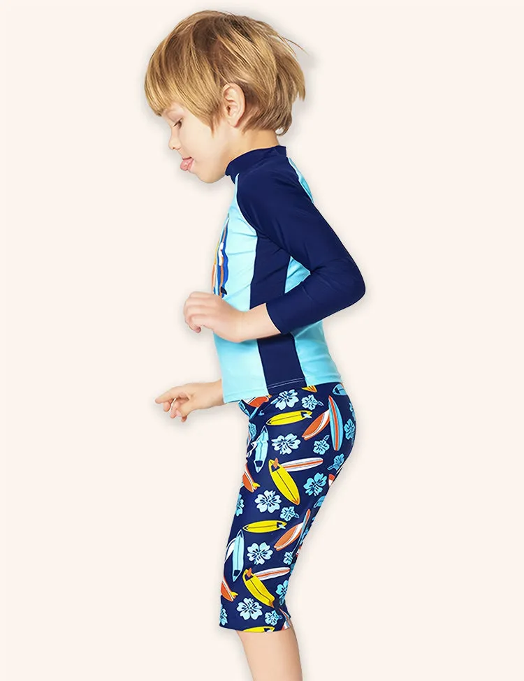 Surfboard Pattern Swimsuit Set - Image 3