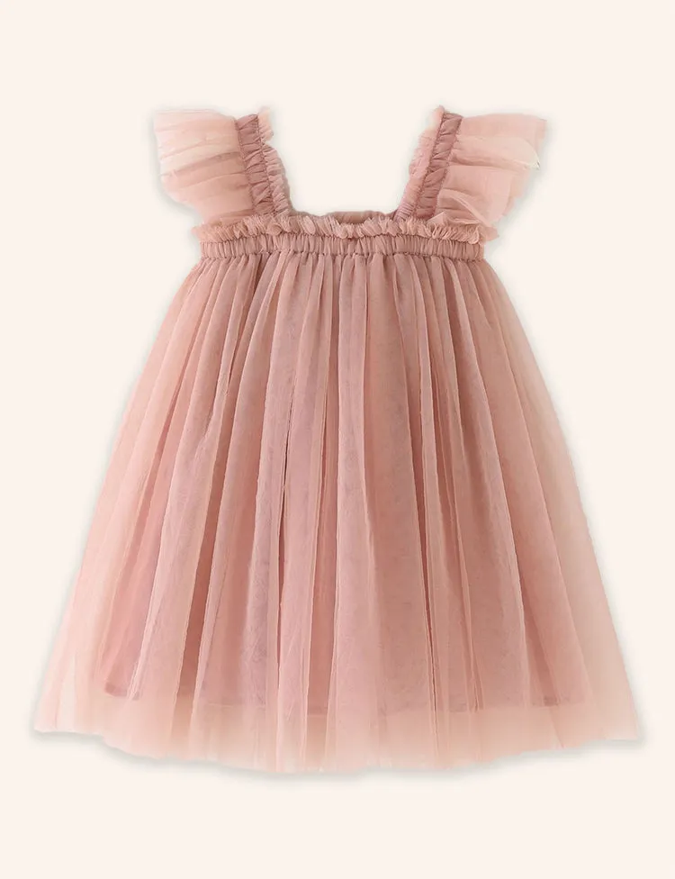 Frill Sleeves Tulle Dress - Image 4