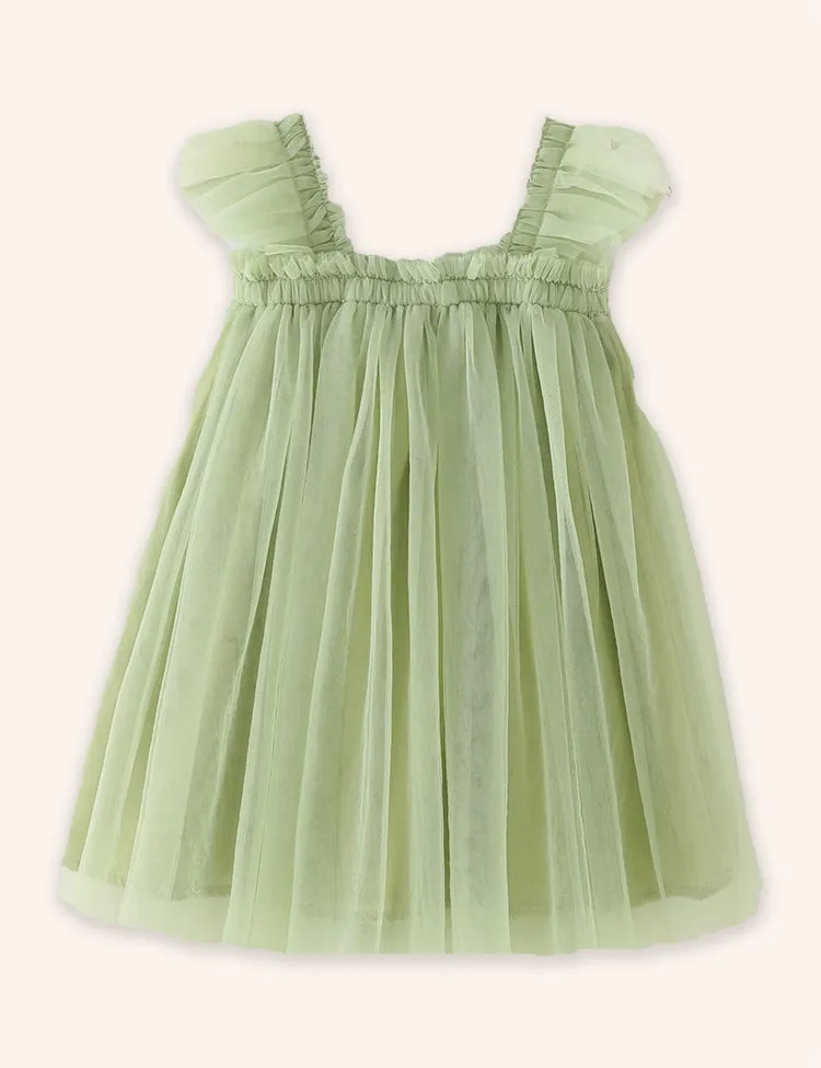 Frill Sleeves Tulle Dress - Image 5