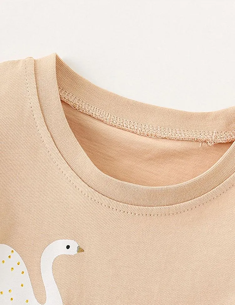 Swan Printed Flying Sleeve Set - Image 3