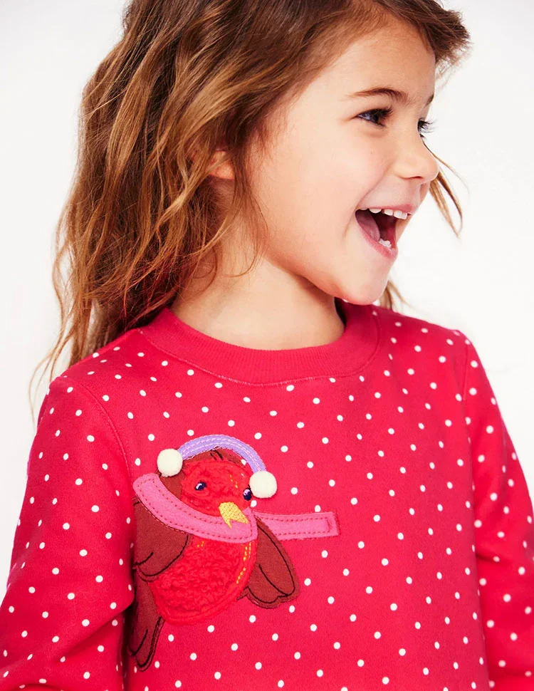 Sweatshirt Appliqué Dress - Image 6