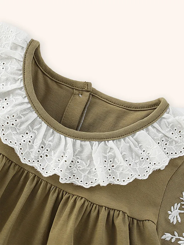 Sweet Flower Embroidered Dress - Image 2