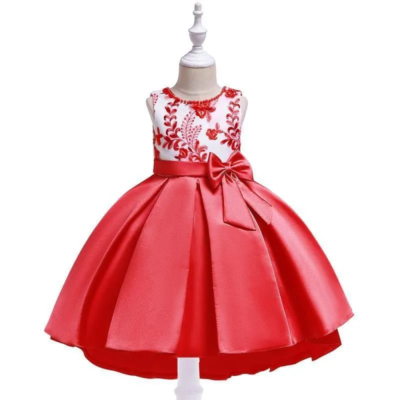 Tail Embroidered Bow Party Dress - Image 7