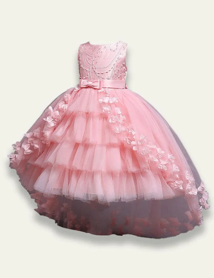 Tail Lace Fluffy Mesh Dress - Image 2