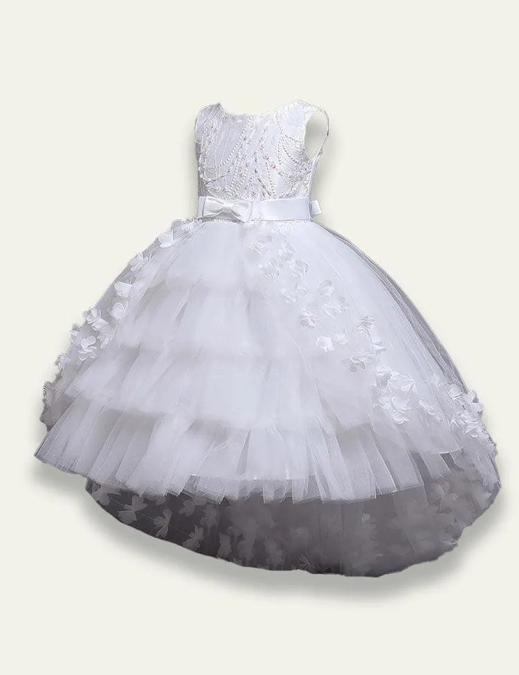 Tail Lace Fluffy Mesh Dress - Image 3