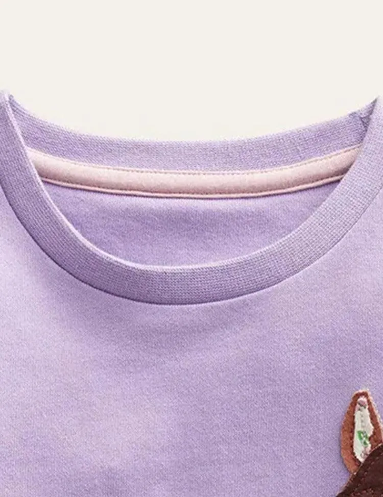 Three Horses Appliqué Embroidered Sweatshirt - Image 3