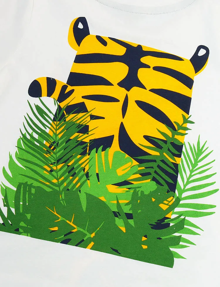 Tiger Jungle Printed Short Sleeve T-shirt and Shorts Set - Image 4