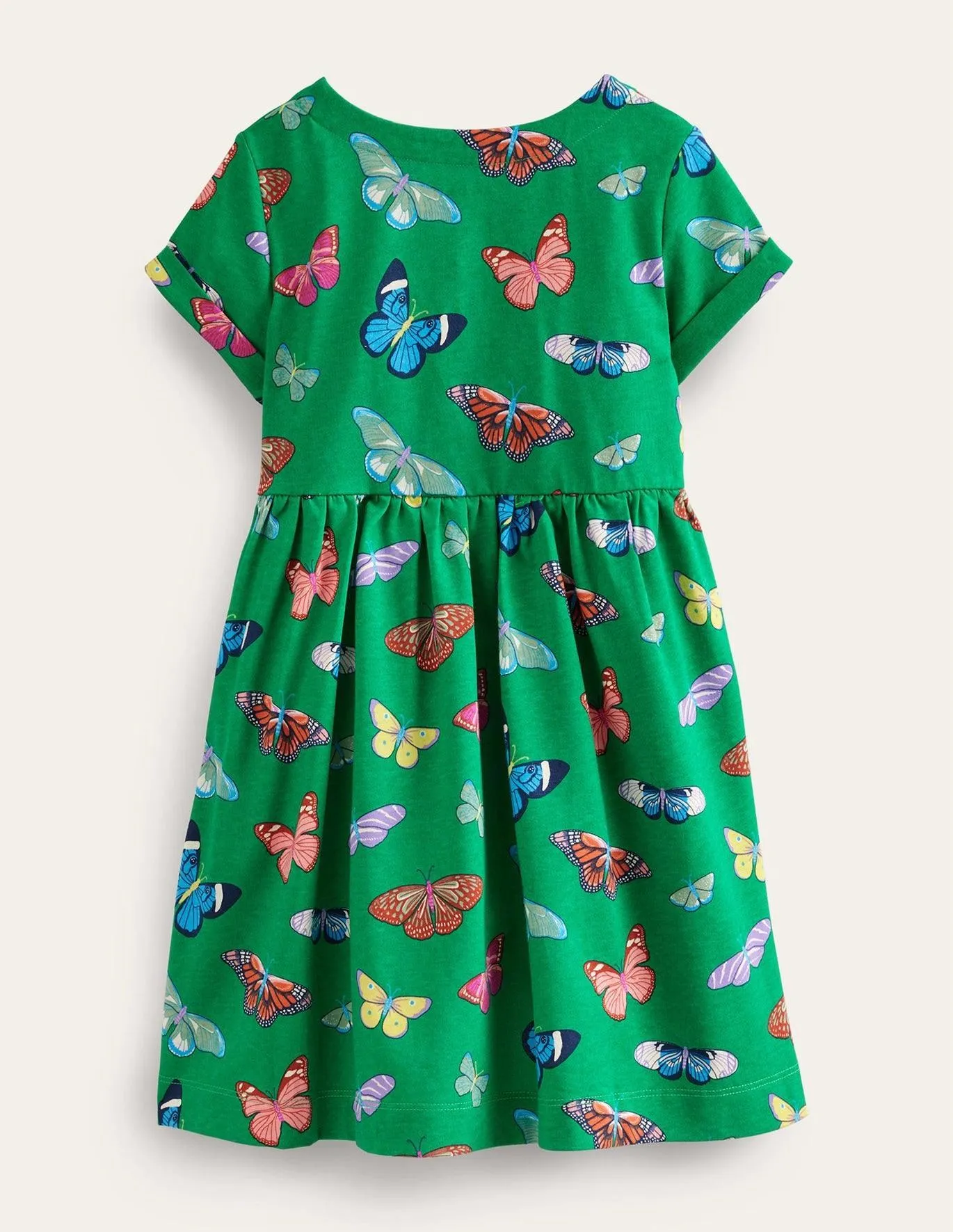 Short-sleeved Fun Jersey Dress - Image 14
