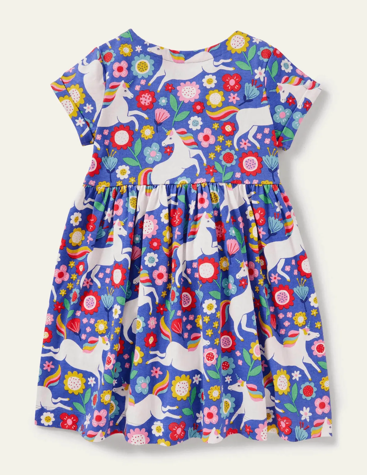 Short-sleeved Fun Jersey Dress - Image 16