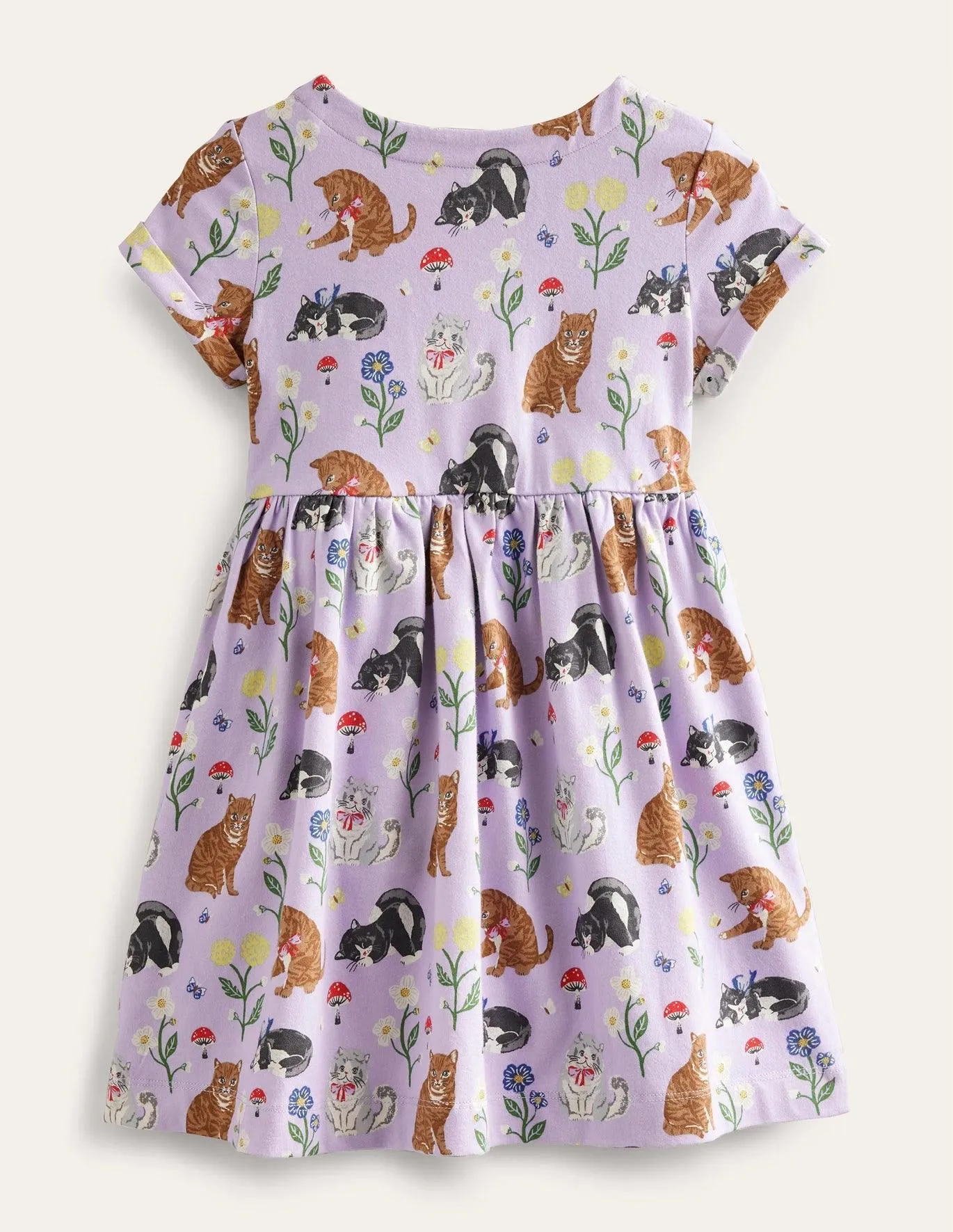 Short-sleeved Fun Jersey Dress - Image 19
